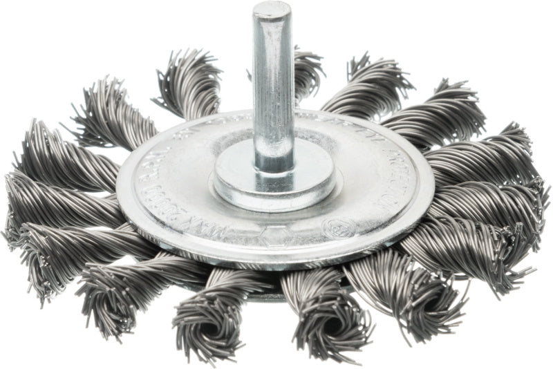 Válcové drátěné kartáče na dříku se splétaným drátem