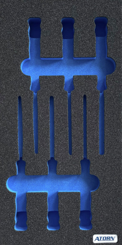 Vložka z tvrdé pěny, prázdná – sada 6 jehlových pilníků