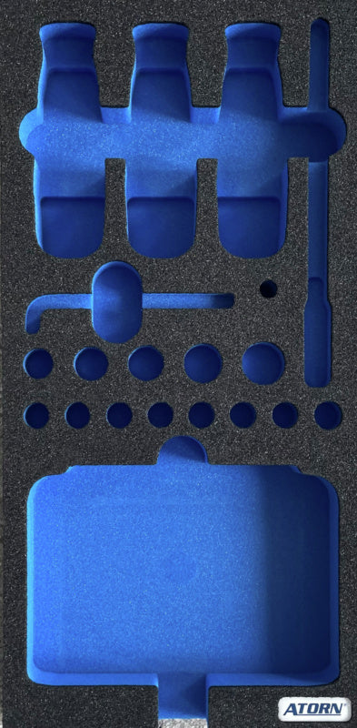 Vložka z tvrdé pěny, prázdná – sada 19 ks momentových nástrojů