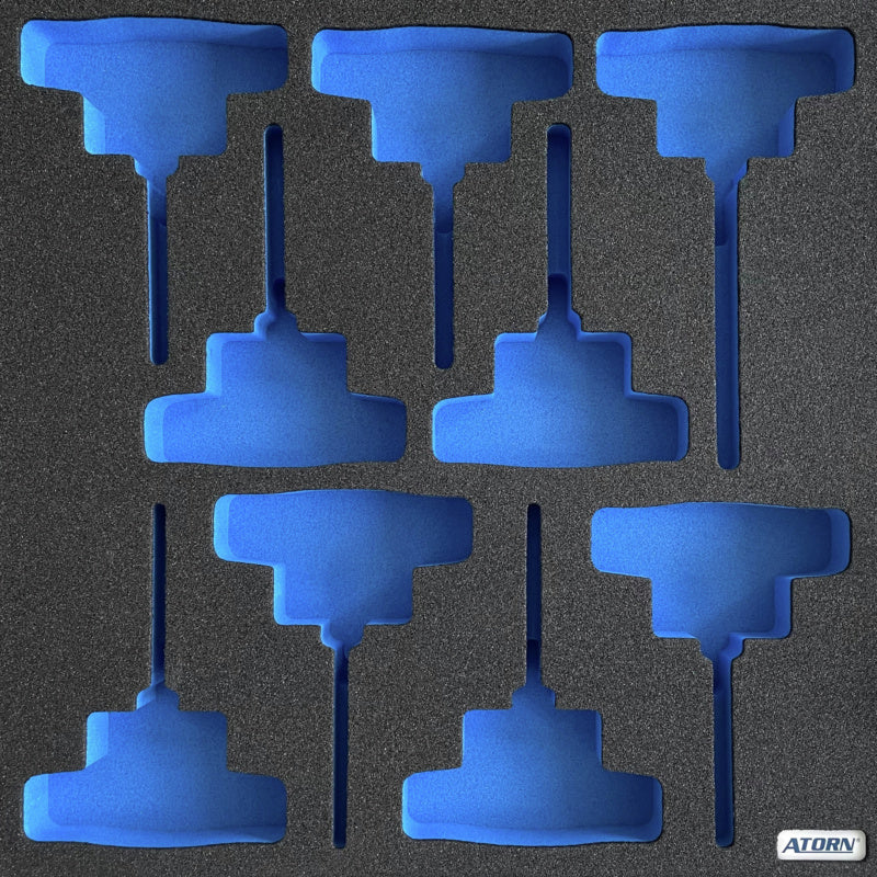 Vložka z tvrdé pěny, prázdná – sada 9 ks šroubováků TX s T-rukojetí