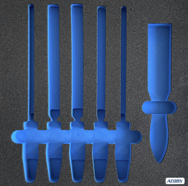Vložka z tvrdé pěny, prázdná – sada 6 ks pilníků