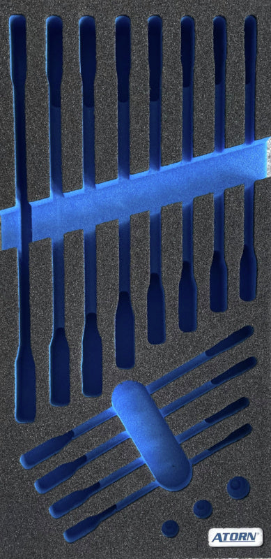 Vložky z tvrdé pěny, prázdná – sada 15 kombinovaných klíčů