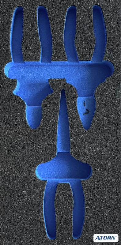 Vložka z tvrdé pěny, prázdná – sada 3 ks kleští