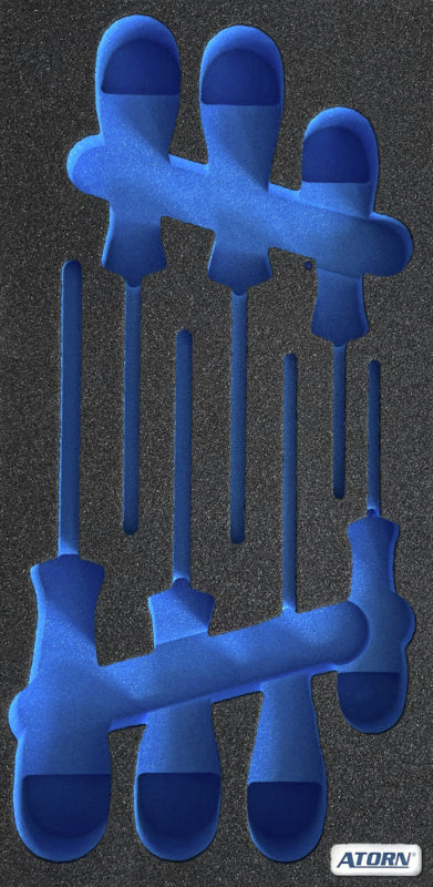 Vložka z tvrdé pěny, prázdná – sada 7 ks šroubováků TX