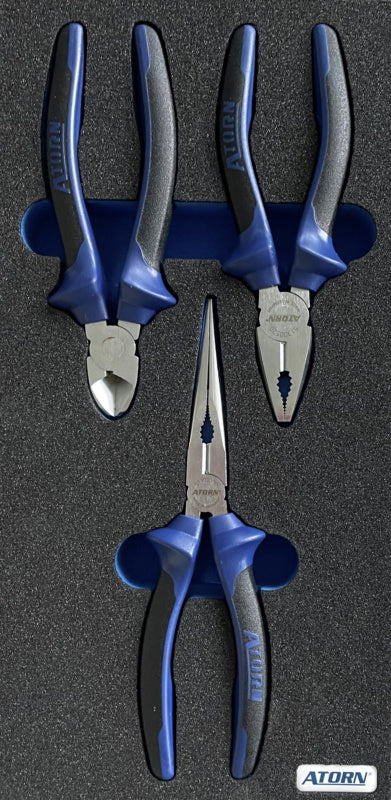 Vložka z tvrdé pěny – sada 3 ks kleští