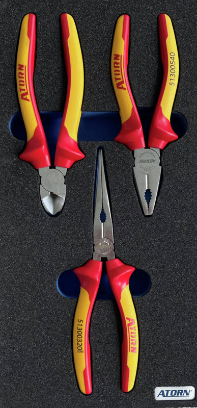 Vložka z tvrdé pěny – sada 3 ks kleští VDE