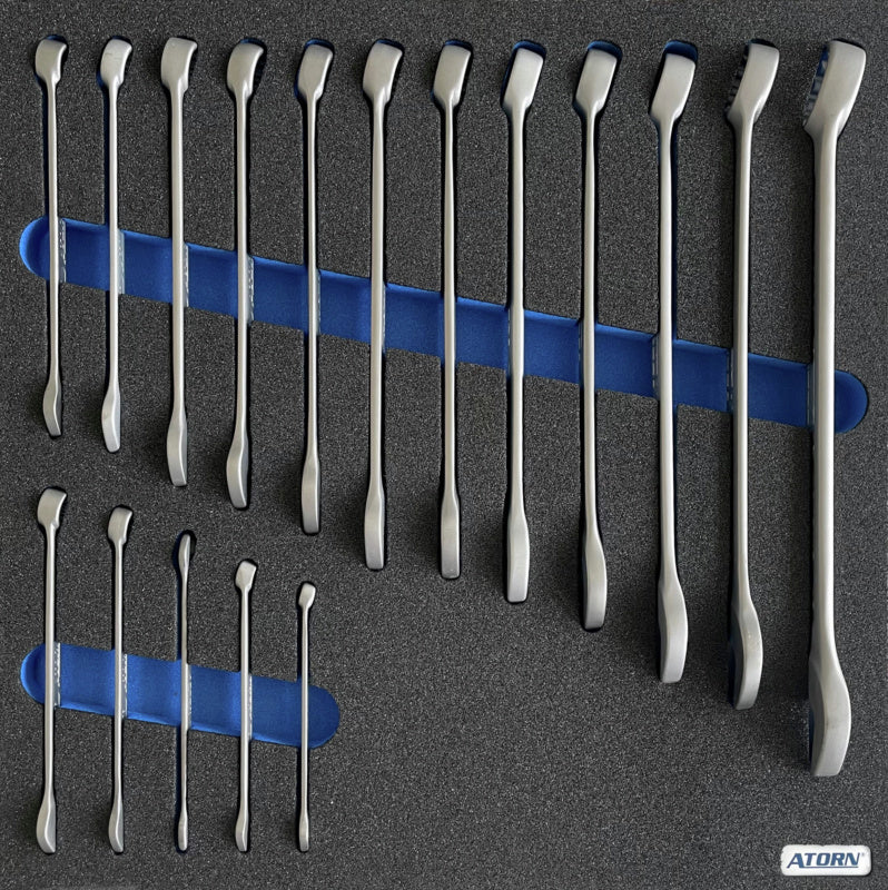 Vložky z tvrdé pěny – sada 17 kombinovaných klíčů