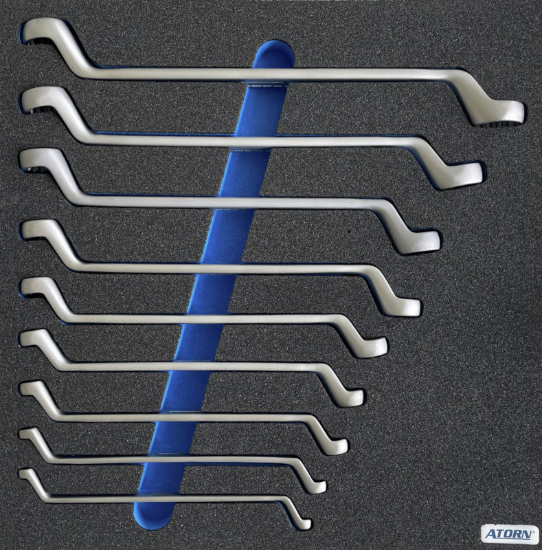 Vložka z tvrdé pěny – sada 9 oboustranných očkových klíčů