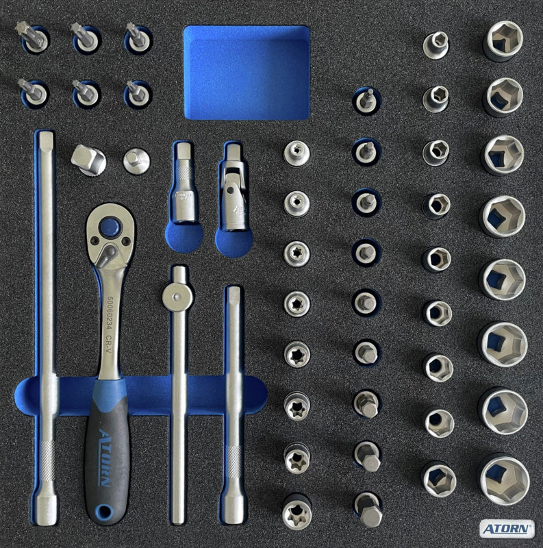 Vložka z tvrdé pěny – sada 49 ks nástrčných klíčů