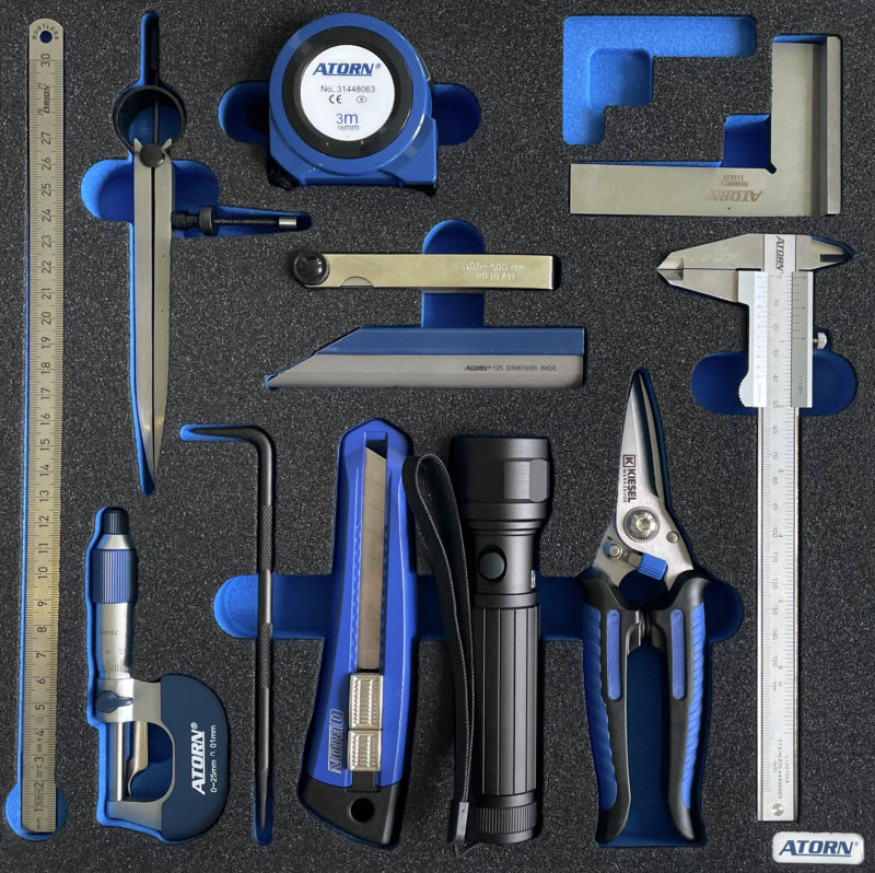 Vložky z tvrdé pěny – sada 13 ks měřicího vybavení