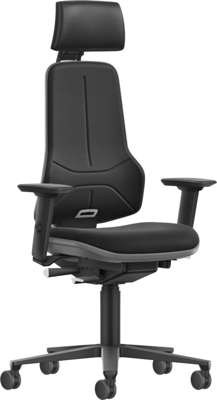 Pracovní židle Neon XXL pro velkou zátěž do 180 kg s opěrkou hlavy