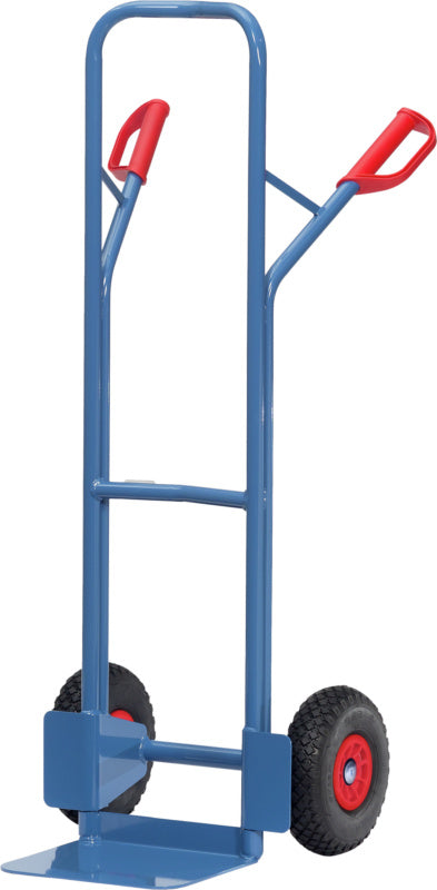 Ocelový vozík na pytle se zahnutou tyčí, PU pneumatiky