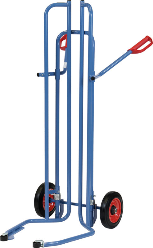 Vozík na pneumatiky s rozevíracími nosnými vzpěrami a upínacími válci