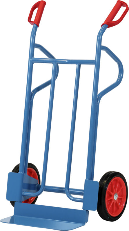 Ocelové vozíky na pytle, s vertikálními vzpěrami a podpěrnými držáky