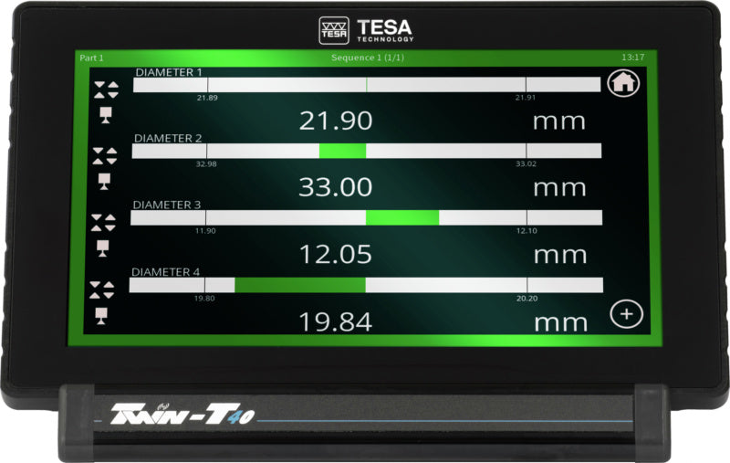 Elektronické zobrazovací jednotky TESA TWIN-T40