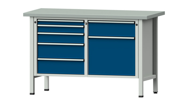 Dílenský stůl se skříňkou, řada 510 V