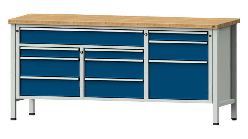 Dílenský stůl se skříňkou řady 640 V