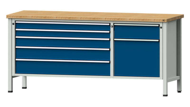 Dílenský stůl se skříňkou řady 670 V