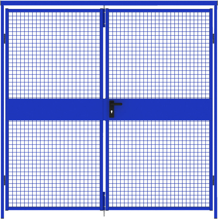 Dveřní dvoukřídlový element pro příčkový systém