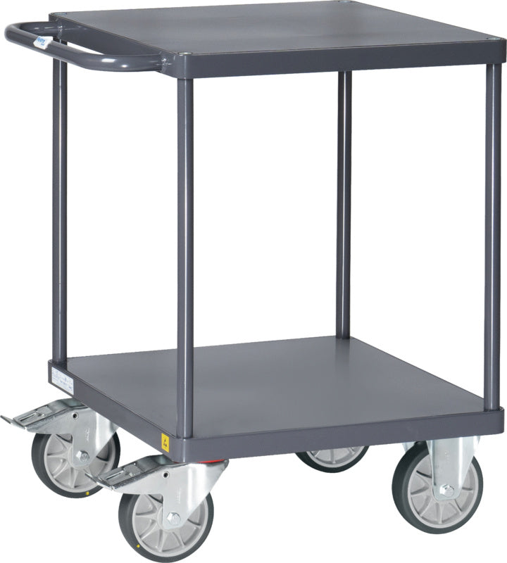 ESD stolový vozík se dvěma čtvercovými plošinami z ocelového plechu