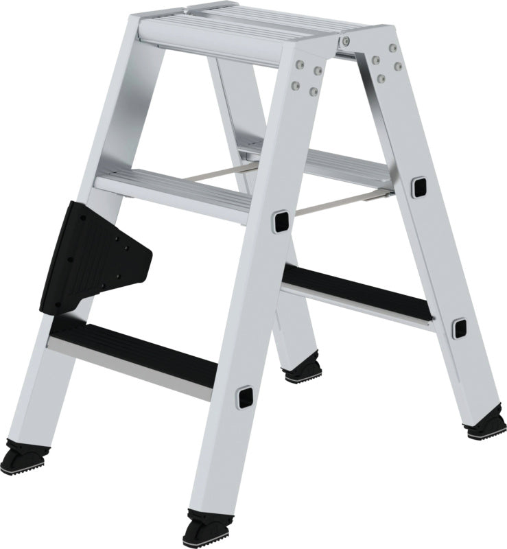 Hliníkové štafle, oboustranný přístup, naklapávací schůdek