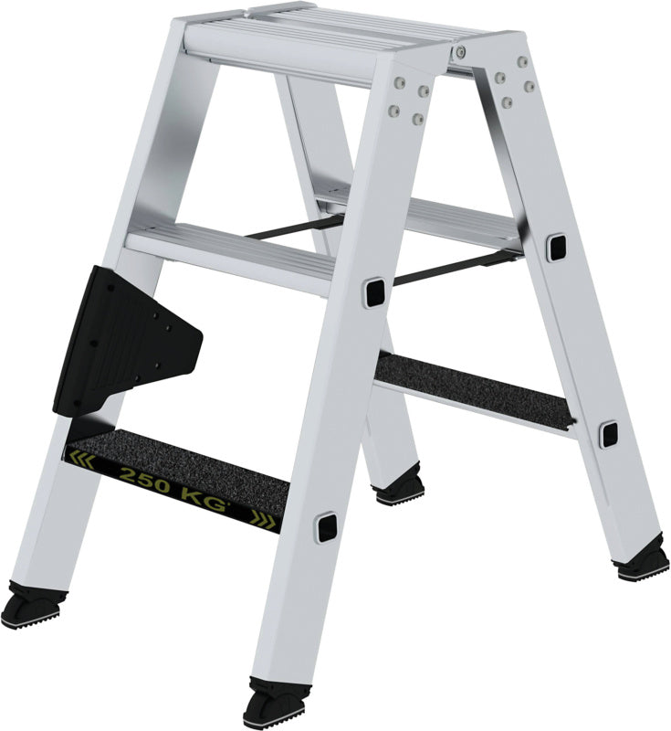 Hliníkové štafle, oboustranné, naklapávací schůdek R13, 250 kg