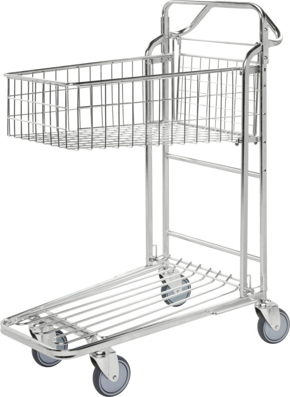 Plošinový vozík, stohovatelný s pevným košem