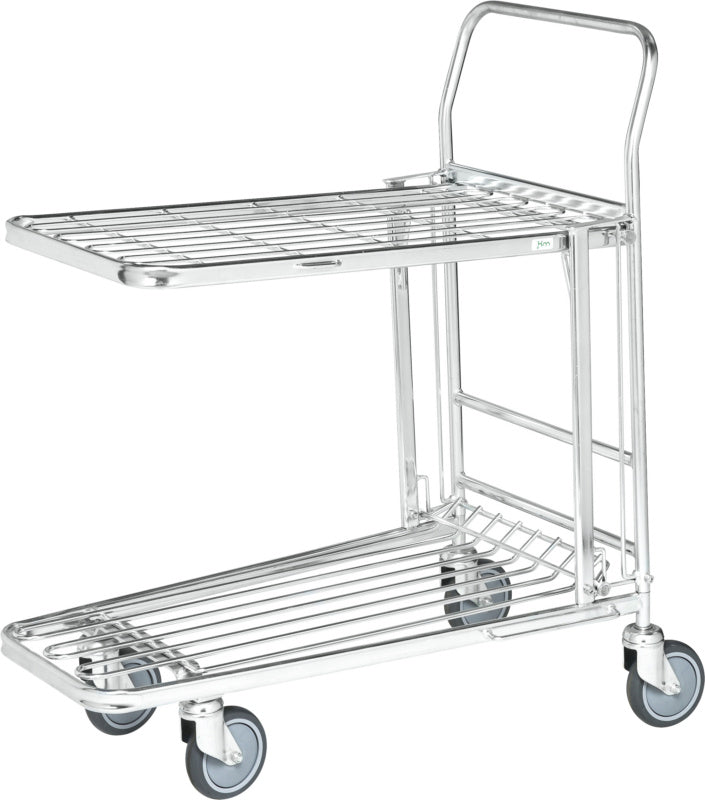 Plošinový vozík, stohovatelný se sklápěcí ložnou plochou