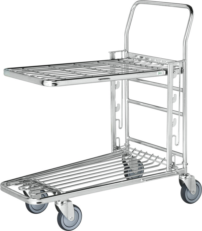 Plošinový vozík, stohovatelný s výškově nastavitelnou ložnou plochou