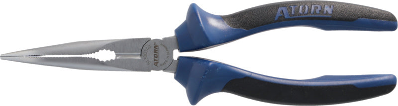 Kleště s úzkými čelistmi, zahnuté, s dvoudílnými kryty rukojetí