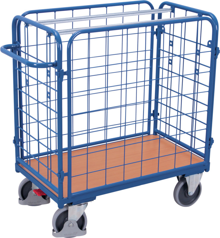 Nízký čtyřstranný policový vozík