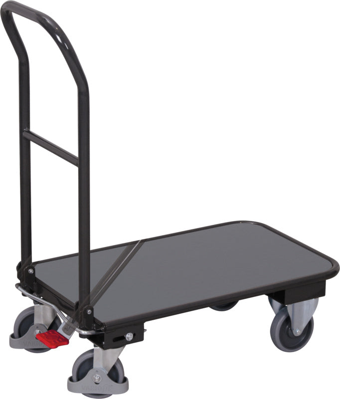 Plošinový vozík z ocelových trubek, skládací madlo