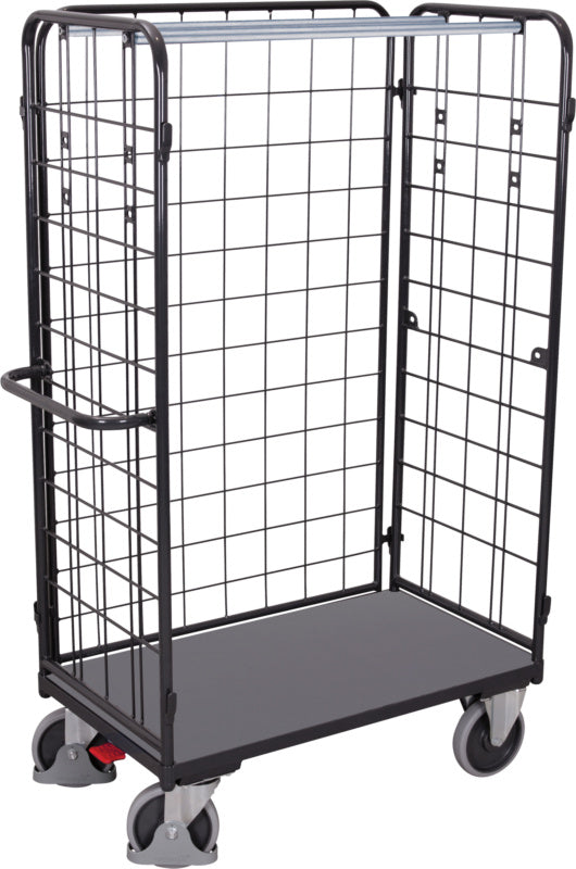 Vysoký 3stěnný policový vozík