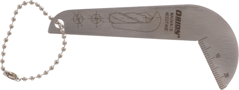 Šablona na kontrolu po broušení šroubovitého vrtáku