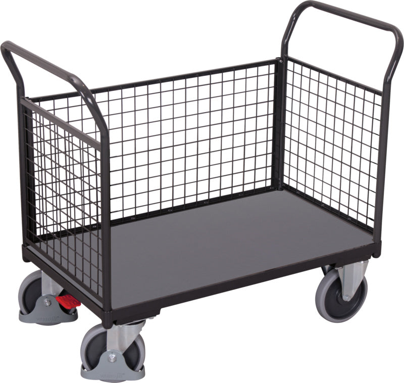 Trojstěnný vozík Variofit s drátěnou mřížkou
