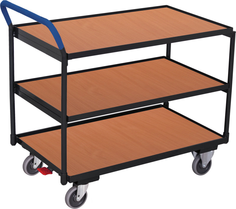 stolový vozík se 3 dřevěnými ložnými plochami