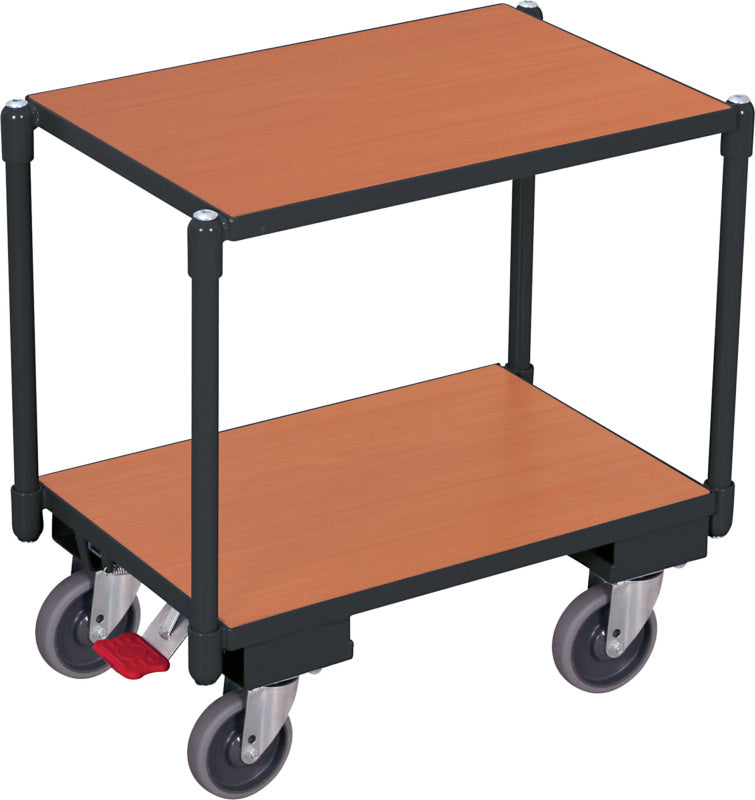 Stolový vozík se 2 dřevěnými ložnými plochami