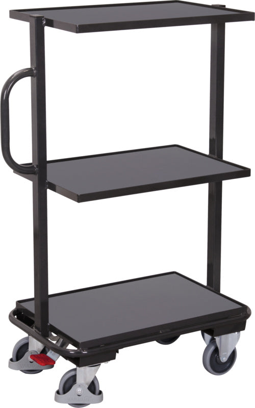 Servírovací vozík se třemi dřevěnými policemi