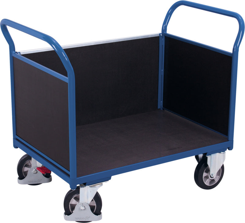 Vozík se třemi stěnami s deskou se sítotiskem