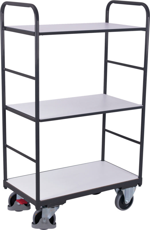 Vysoký policový vozík ESD se třemi ložnými plochami