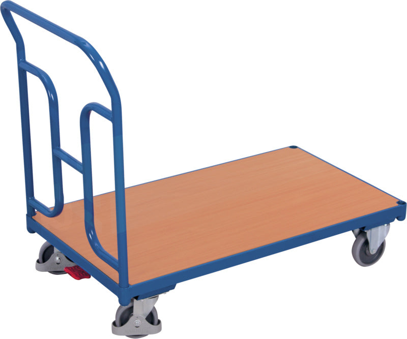 Vozík s tlačnou rukojetí s ohnutými trubkami