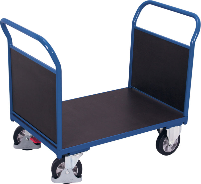 Vozík s dvěma čelními stěnami s deskou se sítotiskem