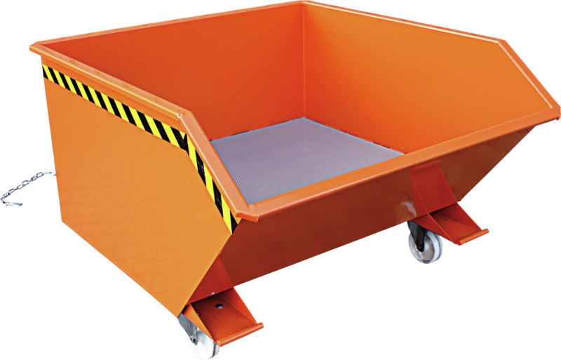 Kontejner na piliny s perforovanou kovovou deskovou základnou a vypouštěcím ventilem