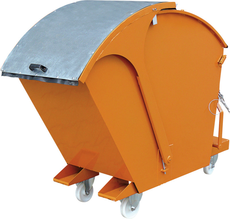 Výklopný kontejner s kulatým víkem