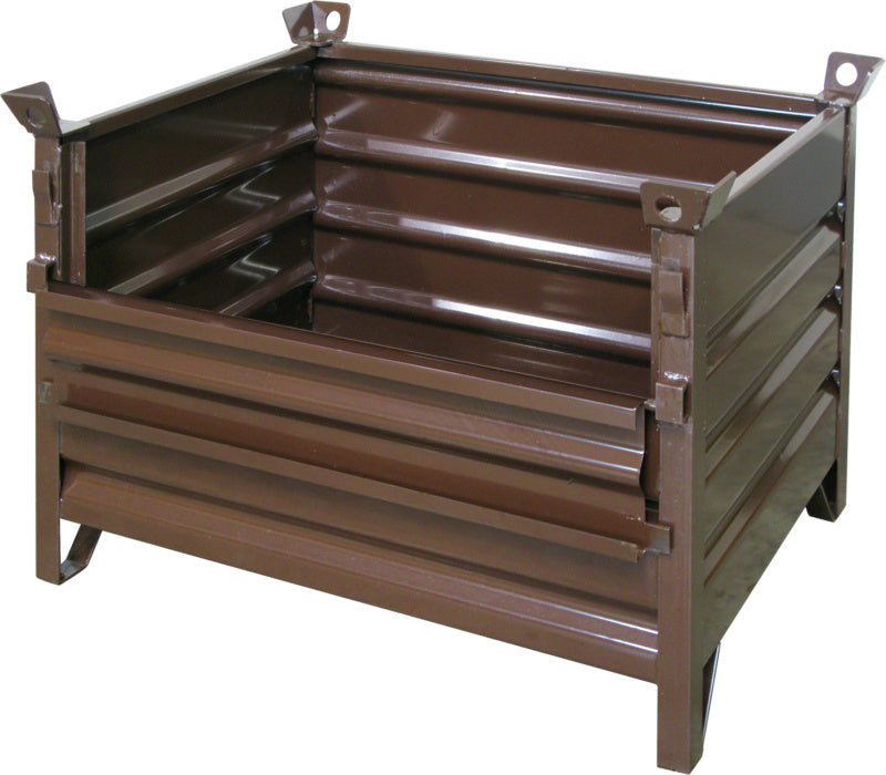 Stohovací paleta s pevnými stěnami 1316, dlouhá strana 1/3, na pantech