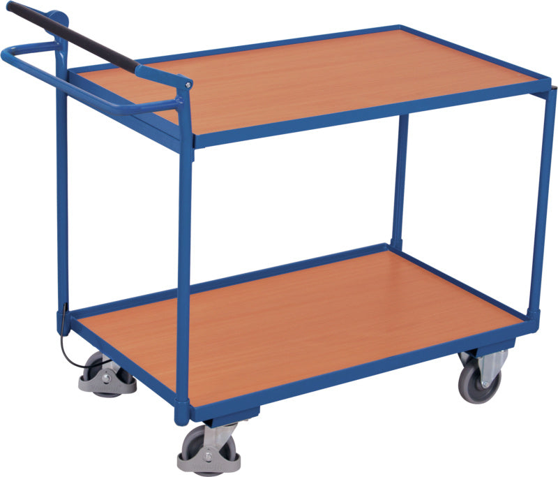 Stolový vozík se dvěma ložnými plochami a bezpečnostní brzdou