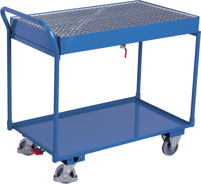 Stolový vozík se dvěma ložnými plochami a roštem