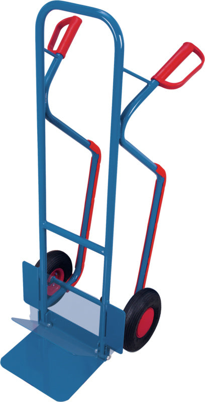 Ocelové vozíky na pytle s ližinami, sklápěcí deska