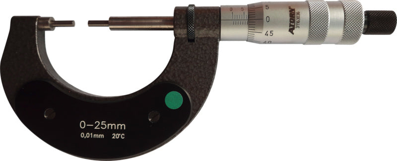 Přesné mikrometrické měřidlo s odsazením kontaktů