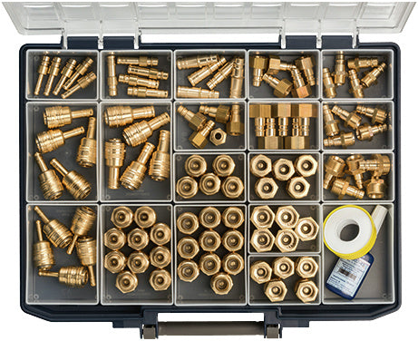 Sortimentní kufřík s rychlospojkami a zásuvnými koncovkami NW 7,2